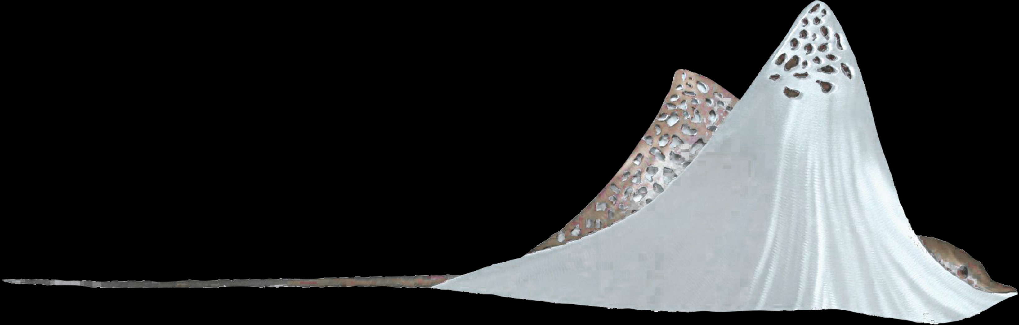 Solo Sting Ray Silver Outdoor Wall Art - Thumbnail - Image 1