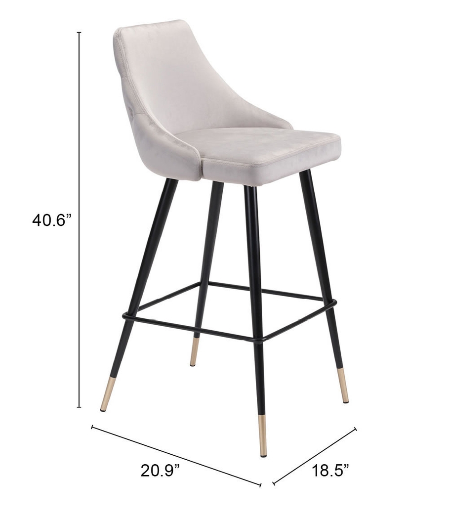 Solveig Gray Barstool - Thumbnail - Image 6