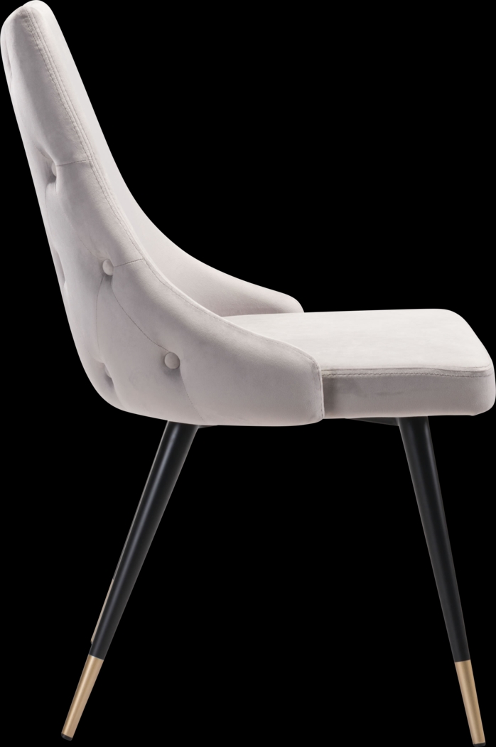 Solveig Gray Side Chair, Set of 2 - Thumbnail - Image 2