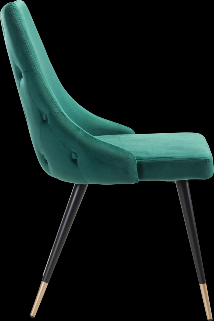Solveig Green Side Chair, Set of 2 - Thumbnail - Image 2