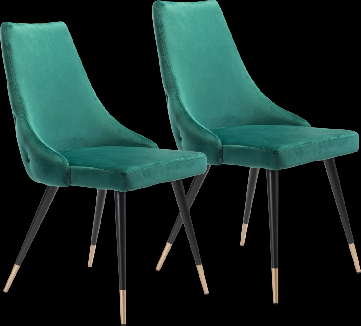 Solveig Green Side Chair, Set of 2 - Thumbnail - Image 1