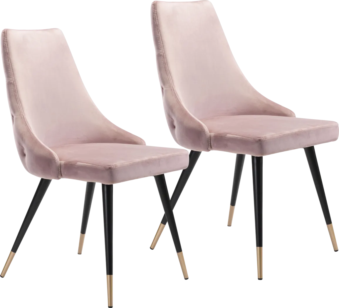 Solveig Pink Side Chair, Set of 2 - Thumbnail - Image 1