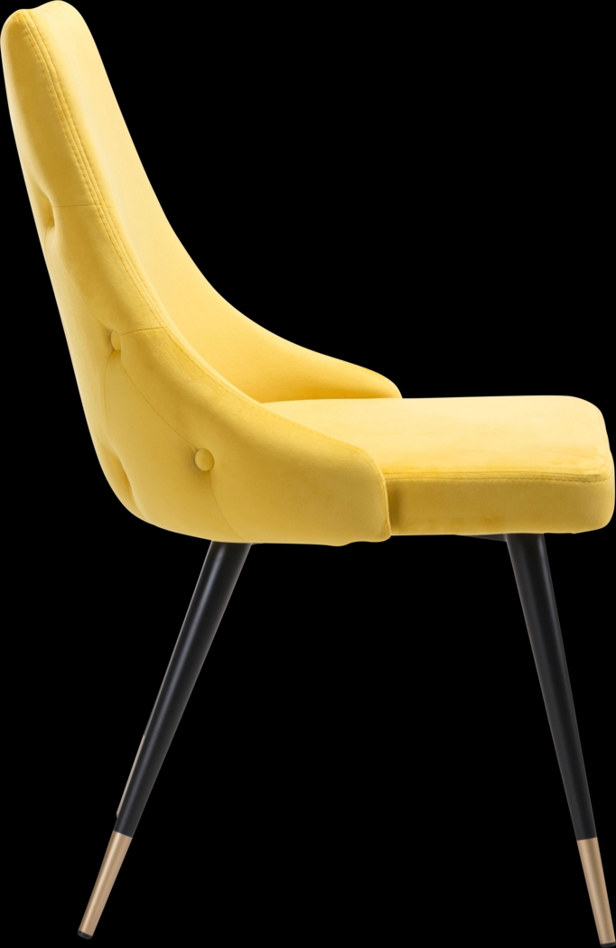 Solveig Yellow Side Chair, Set of 2 - Thumbnail - Image 2