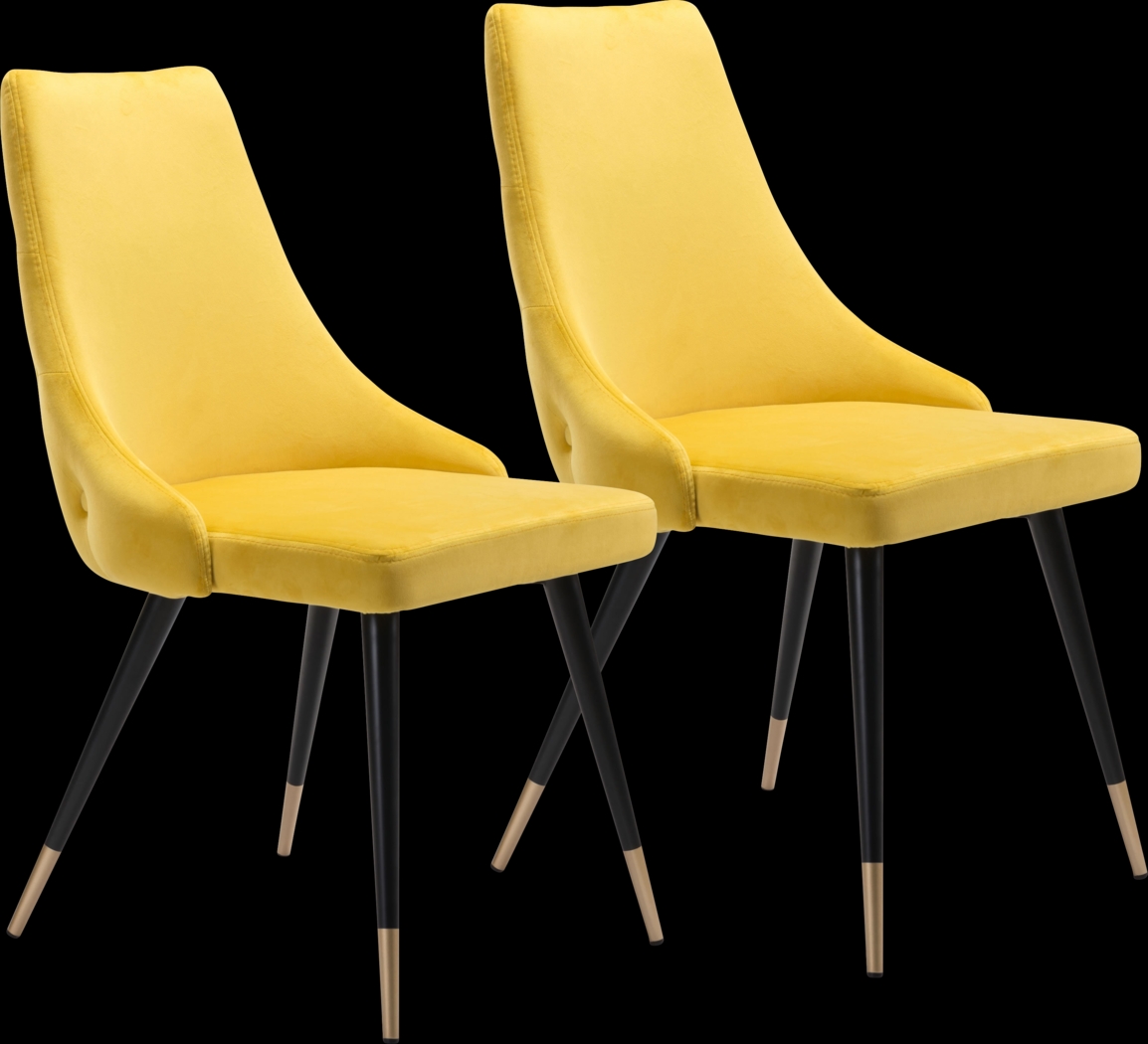 Solveig Yellow Side Chair, Set of 2 - Thumbnail - Image 1