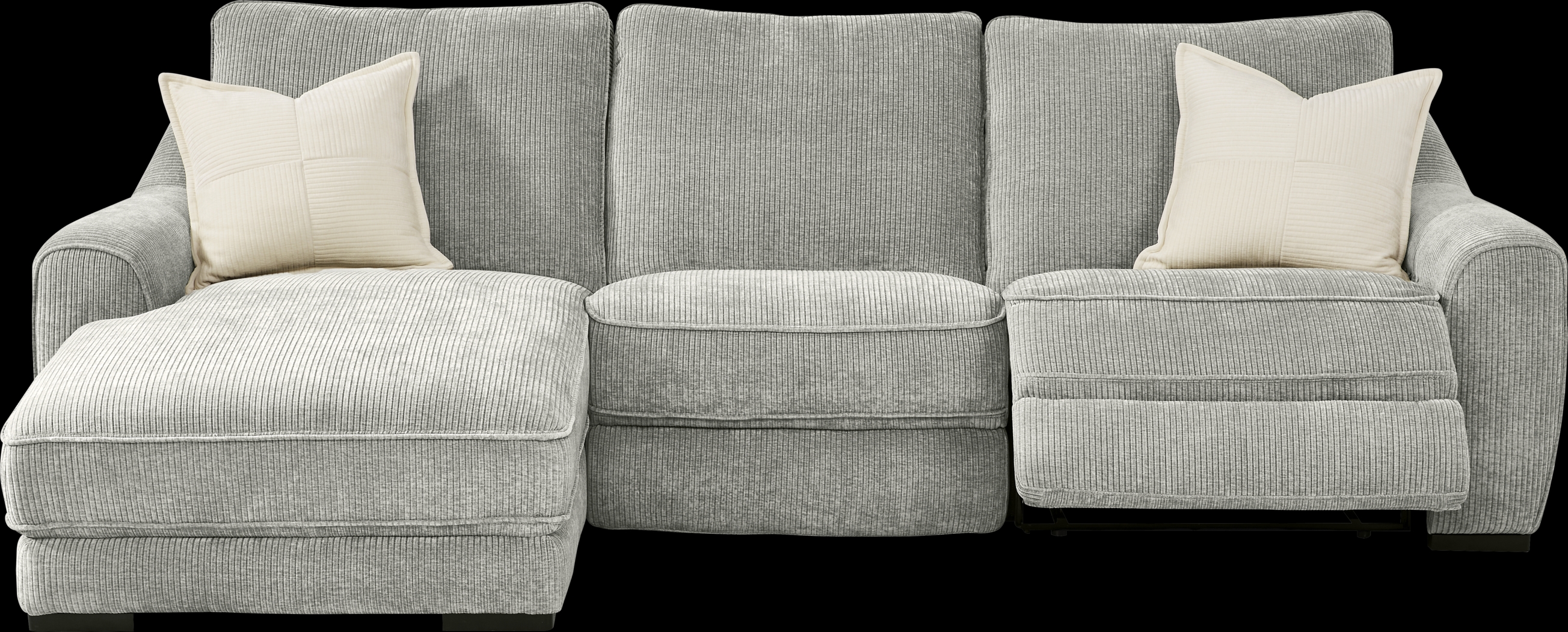 Somerset Gray 6 Pc Dual Power Reclining Sectional Living Room - Thumbnail - Image 2