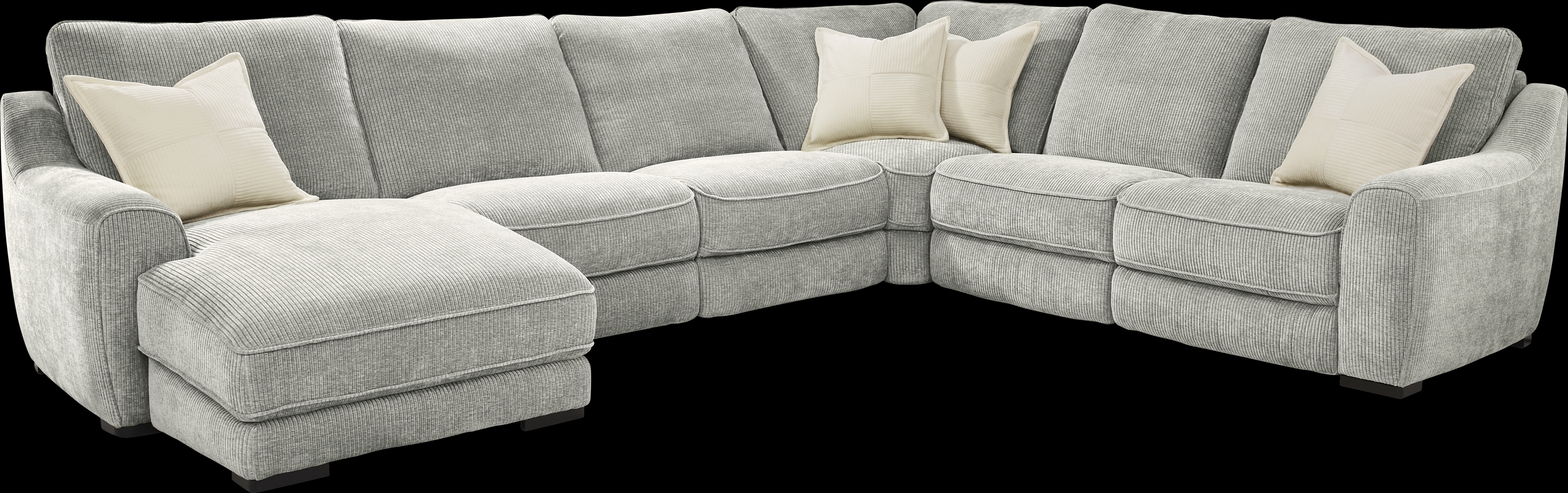 Somerset Gray 6 Pc Dual Power Reclining Sectional - Thumbnail - Image 3