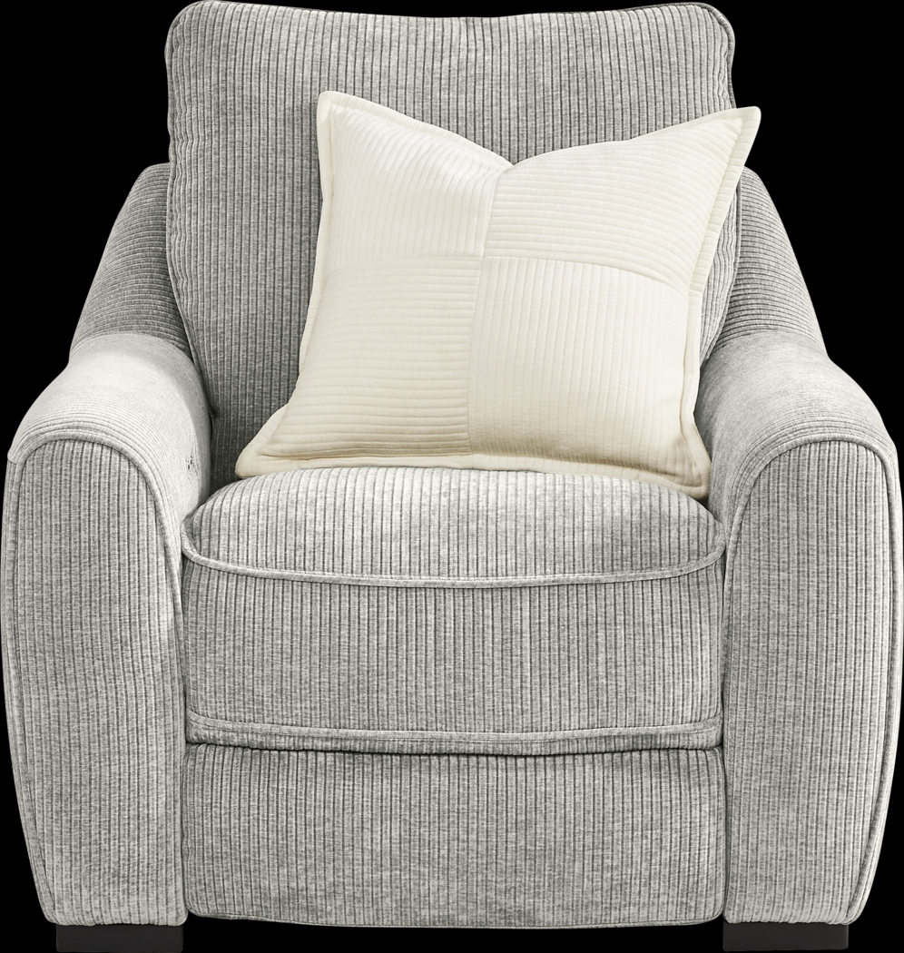 Somerset Gray Dual Power Recliner - Thumbnail - Image 2