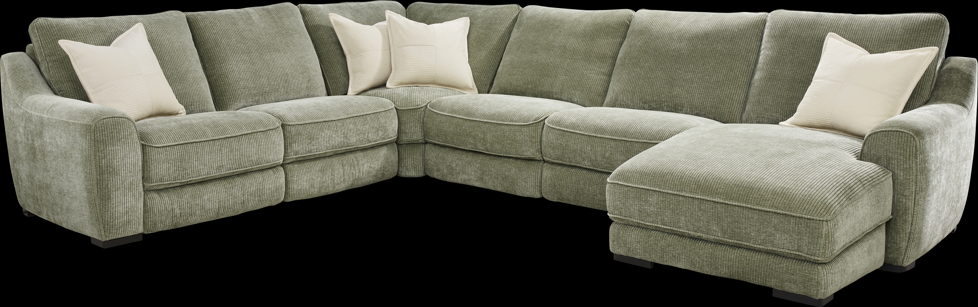 Somerset Green 6 Pc Dual Power Reclining Sectional - Thumbnail - Image 3