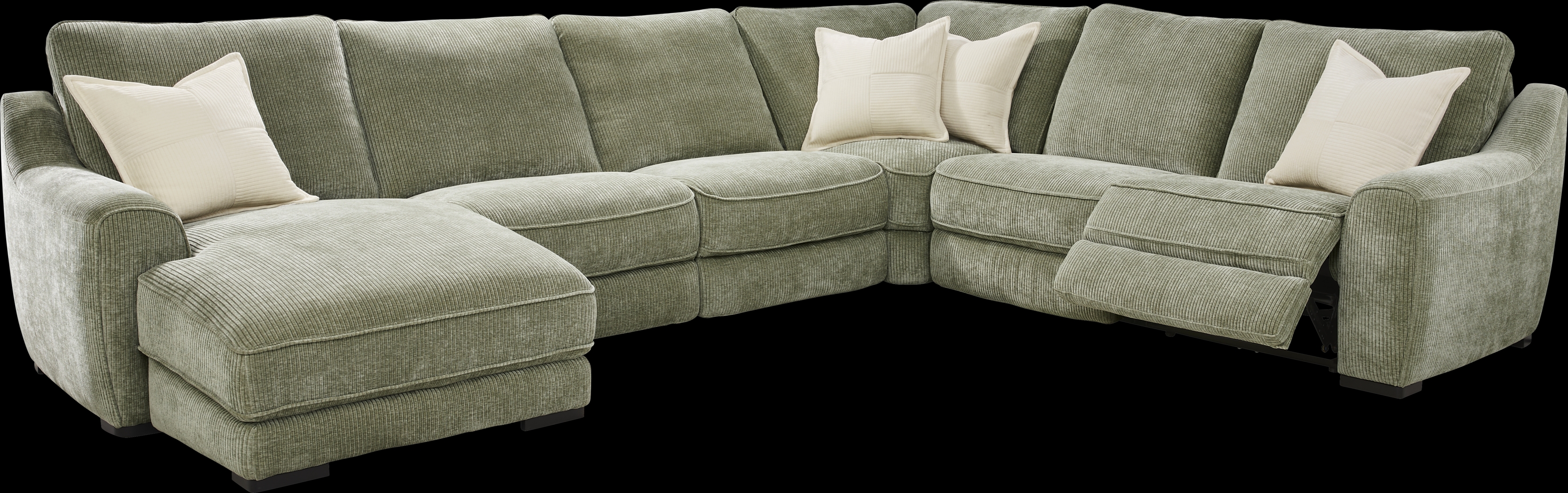 Somerset Green 9 Pc Dual Power Reclining Sectional Living Room - Thumbnail - Image 2