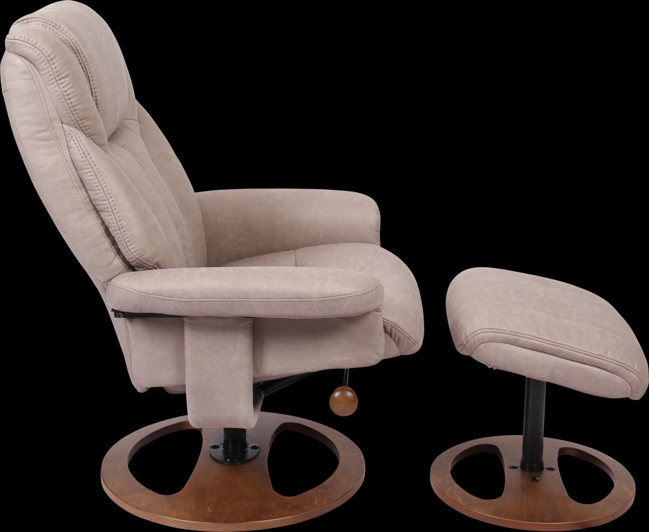 Somerset Way Gray Recliner and Ottoman - Thumbnail - Image 3