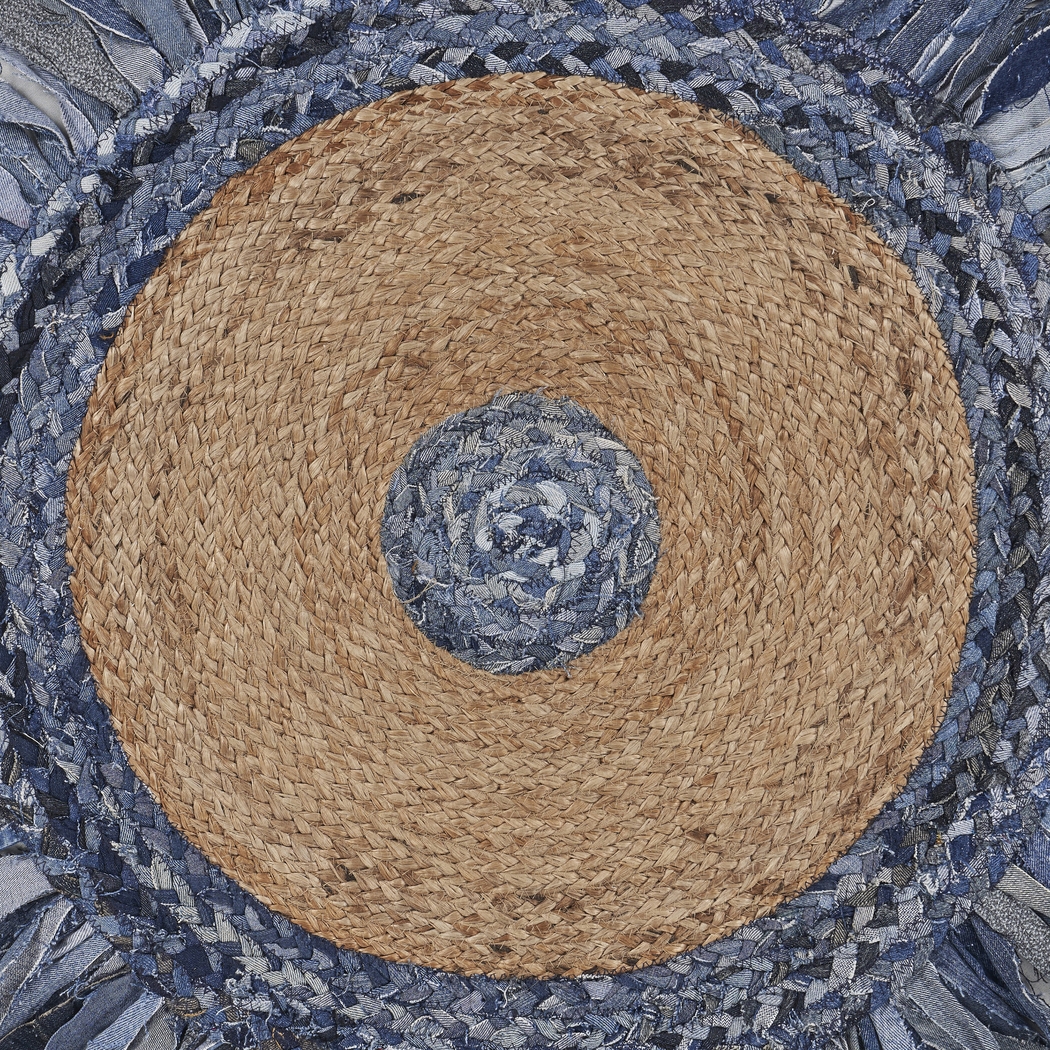 Sonaha Blue 5'6 Round Rug - Thumbnail - Image 6