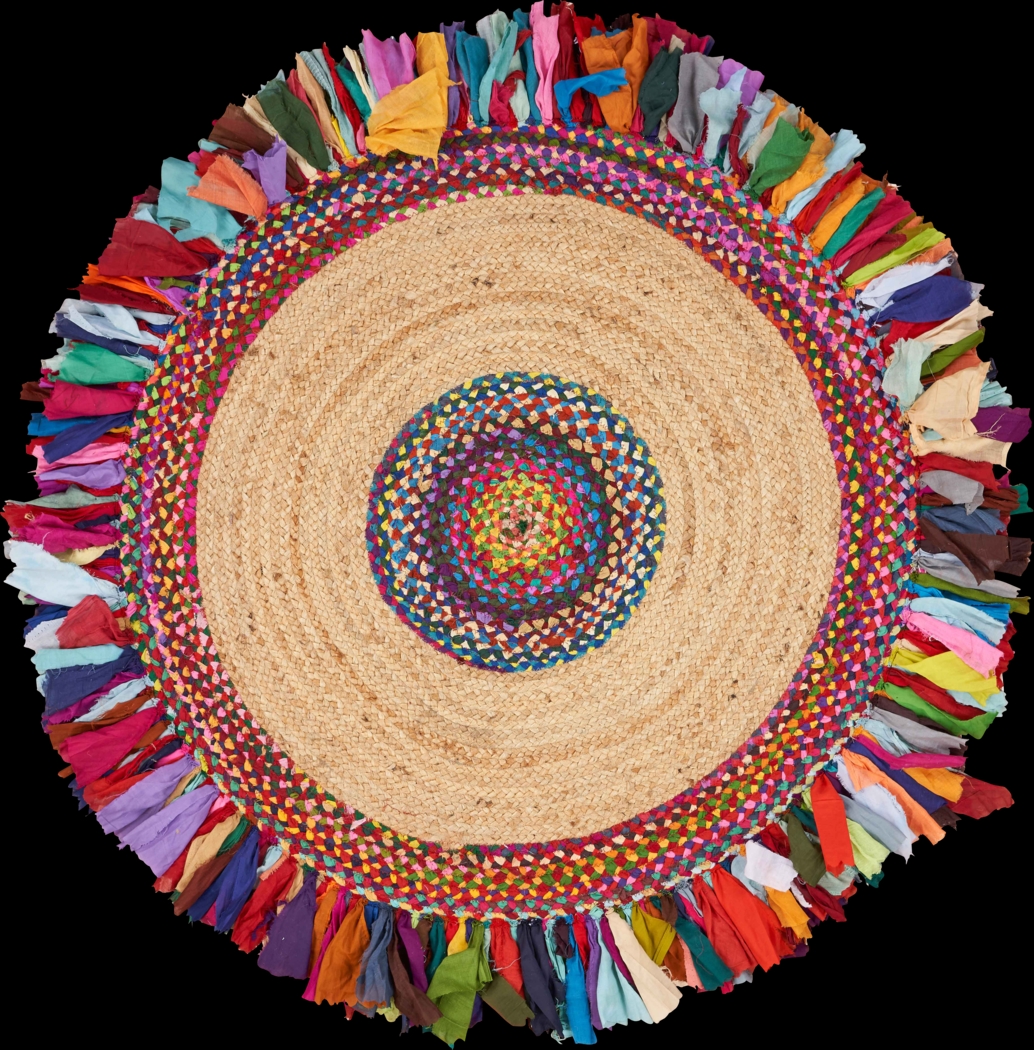 Sonaha Multi 3'6 Round Rug - Thumbnail - Image 1
