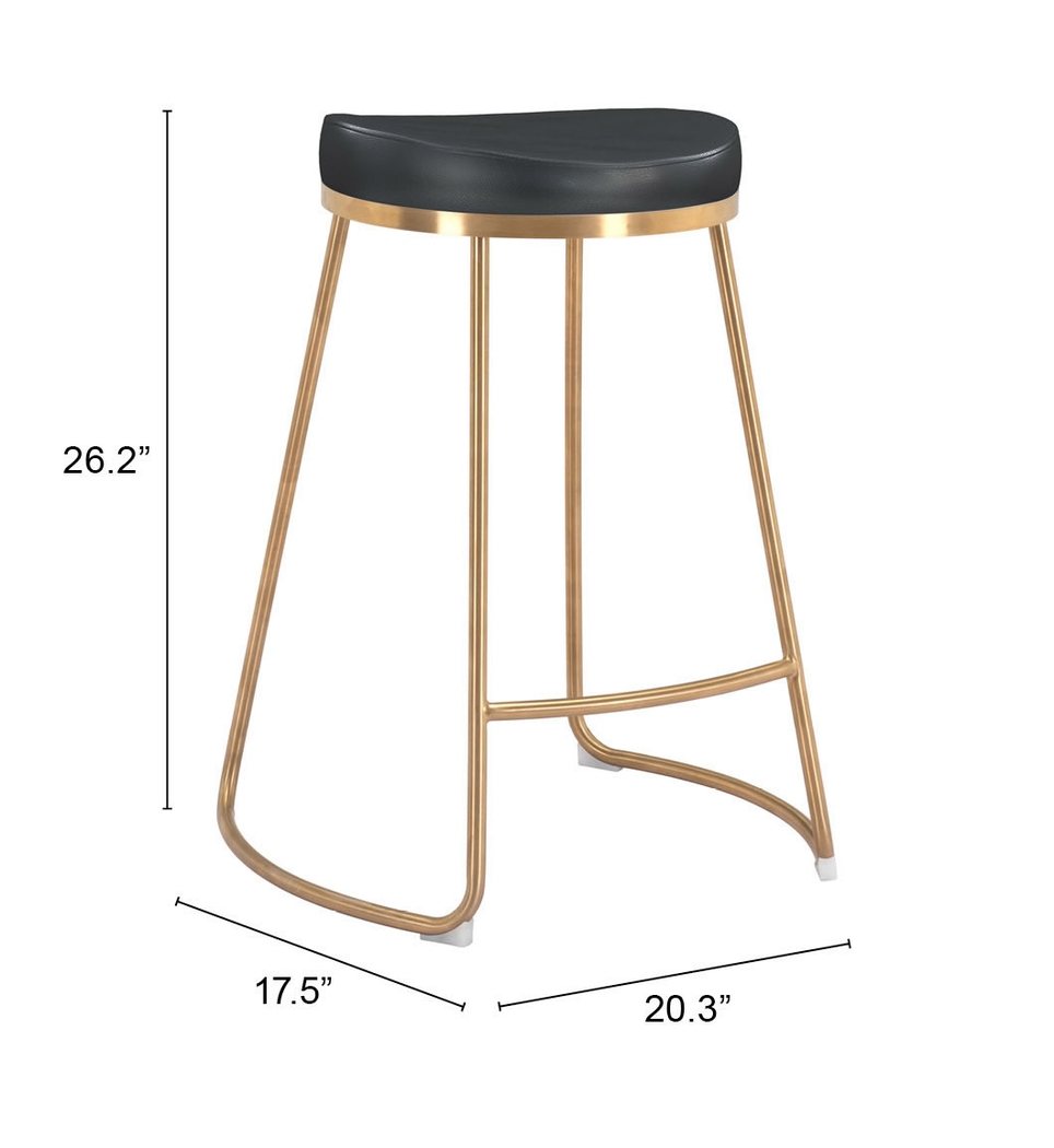 Sonali Black Counter Height Stool, Set of 2 - Thumbnail - Image 7