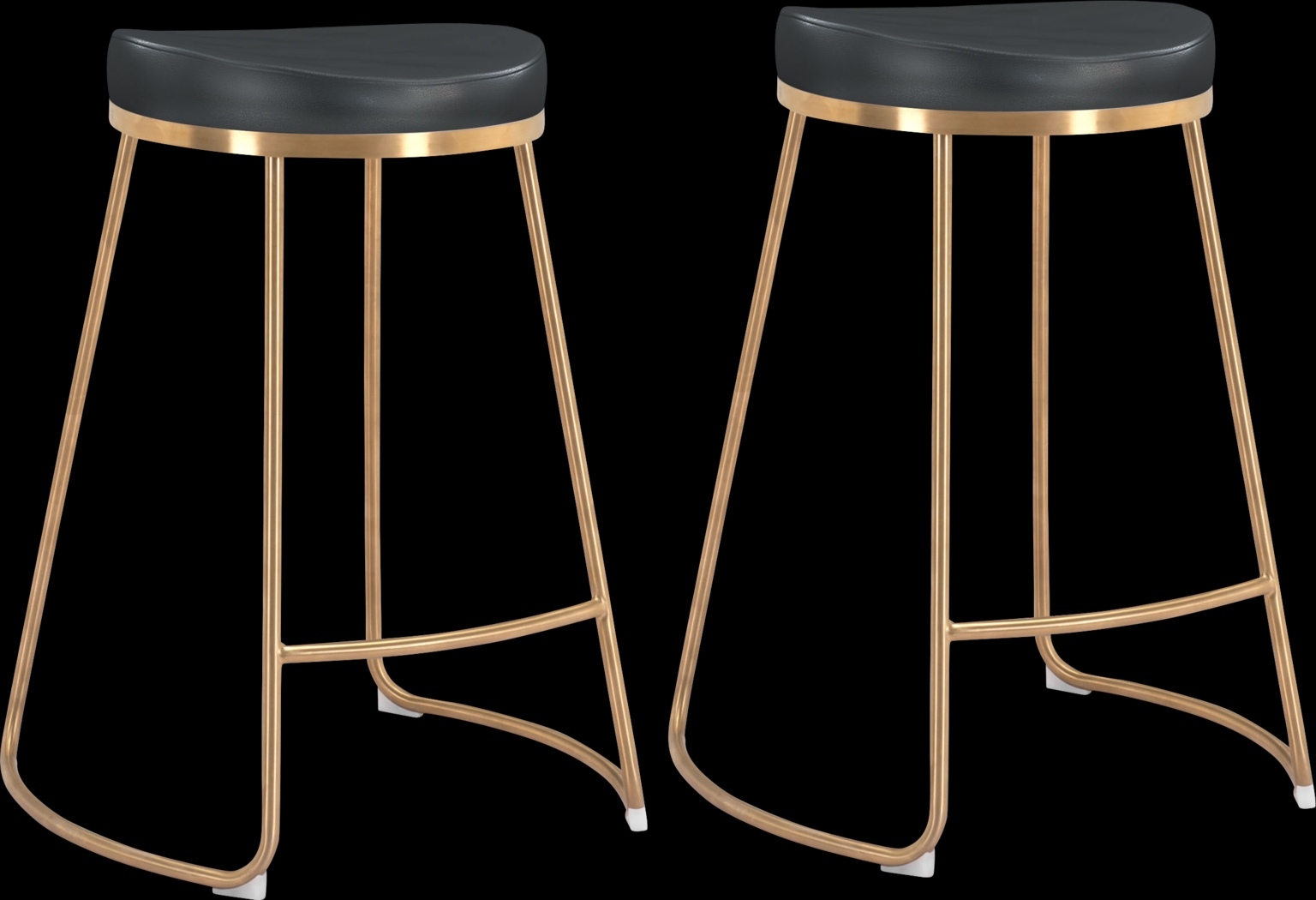 Sonali Black Counter Height Stool, Set of 2 - Thumbnail - Image 1