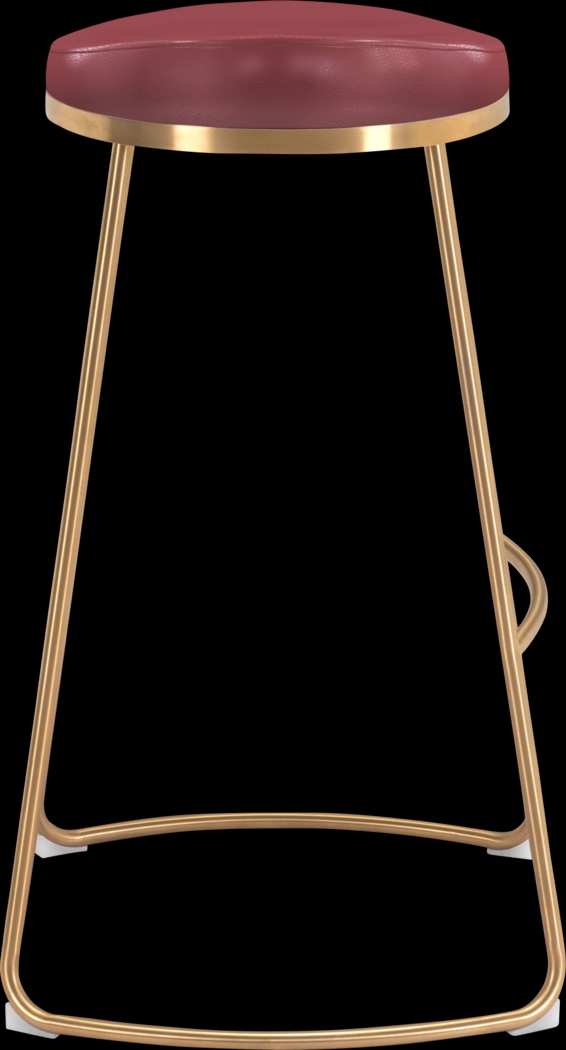 Sonali Burgundy Barstool, Set of 2 - Thumbnail - Image 2