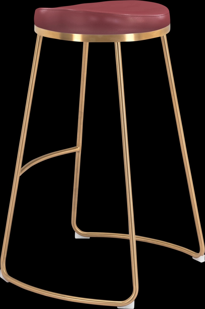 Sonali Burgundy Barstool, Set of 2 - Thumbnail - Image 5