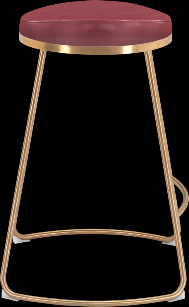 Sonali Burgundy Counter Height Stool, Set of 2 - Thumbnail - Image 2