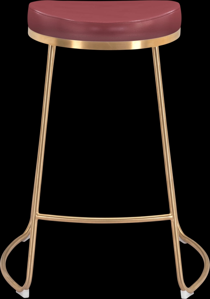 Sonali Burgundy Counter Height Stool, Set of 2 - Thumbnail - Image 3