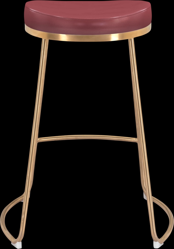 Sonali Burgundy Counter Height Stool, Set of 2 - Thumbnail - Image 4