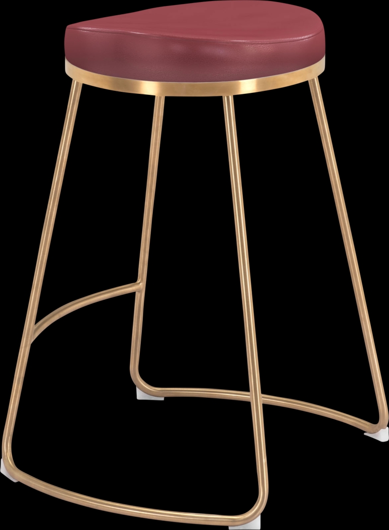 Sonali Burgundy Counter Height Stool, Set of 2 - Thumbnail - Image 5