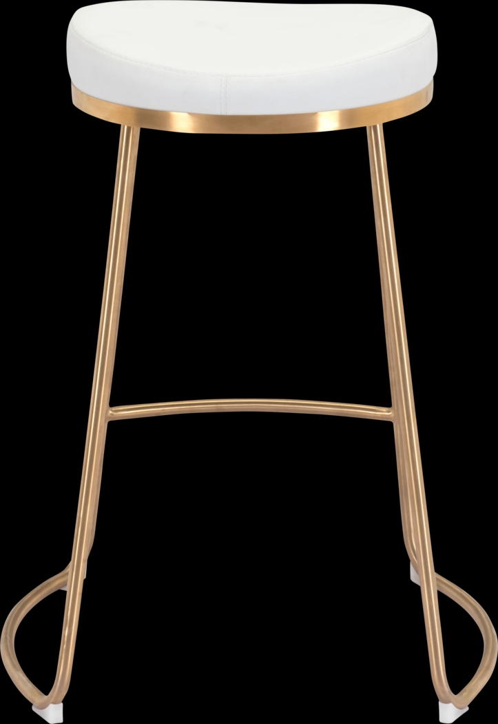 Sonali White Counter Height Stool, Set of 2 - Thumbnail - Image 4