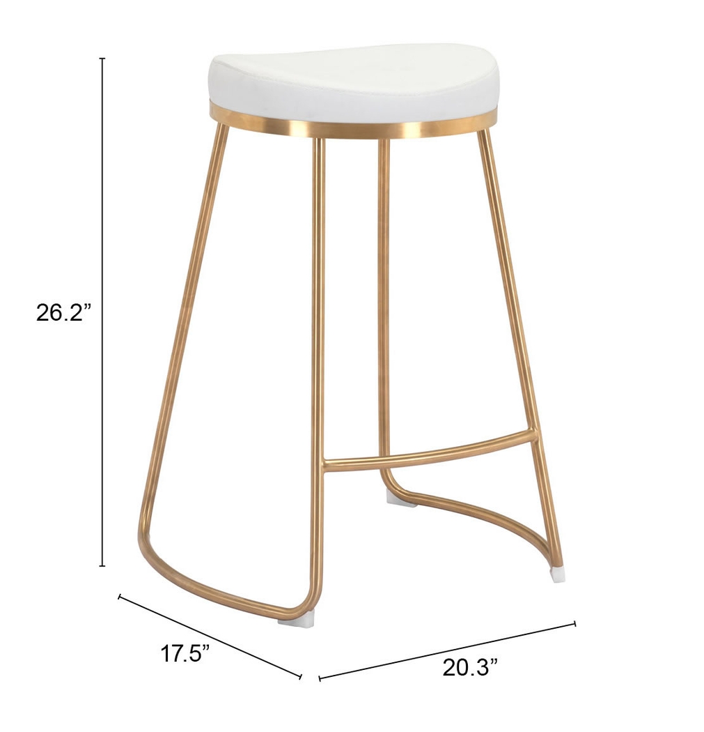 Sonali White Counter Height Stool, Set of 2 - Thumbnail - Image 8