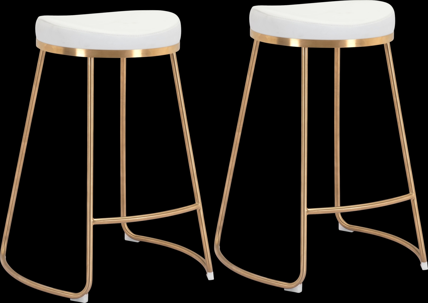 Sonali White Counter Height Stool, Set of 2 - Thumbnail - Image 1