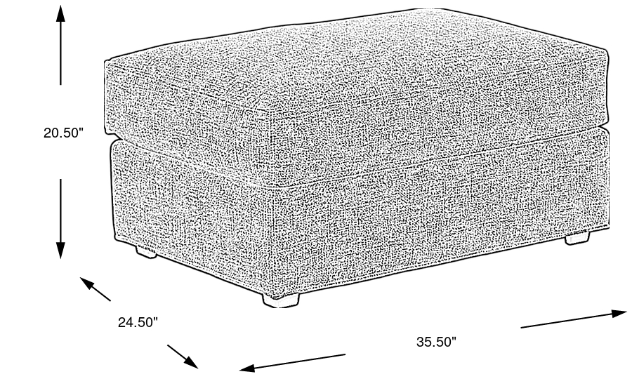 Dimension Image. Please refer to the Dimension Tab on this page for dimension details.
