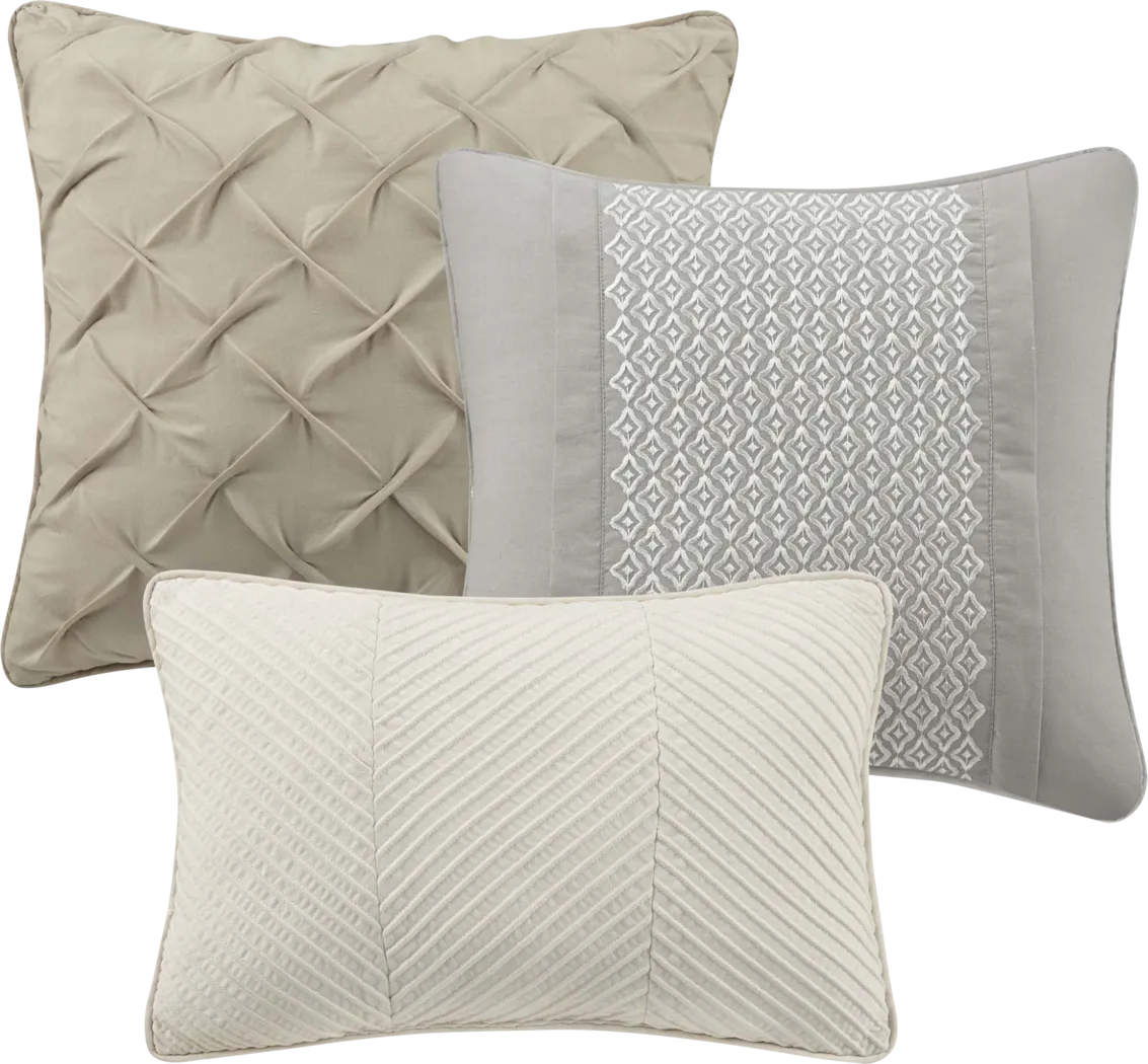 Sophora Gray 7 Pc California King Comforter Set - Thumbnail - Image 12