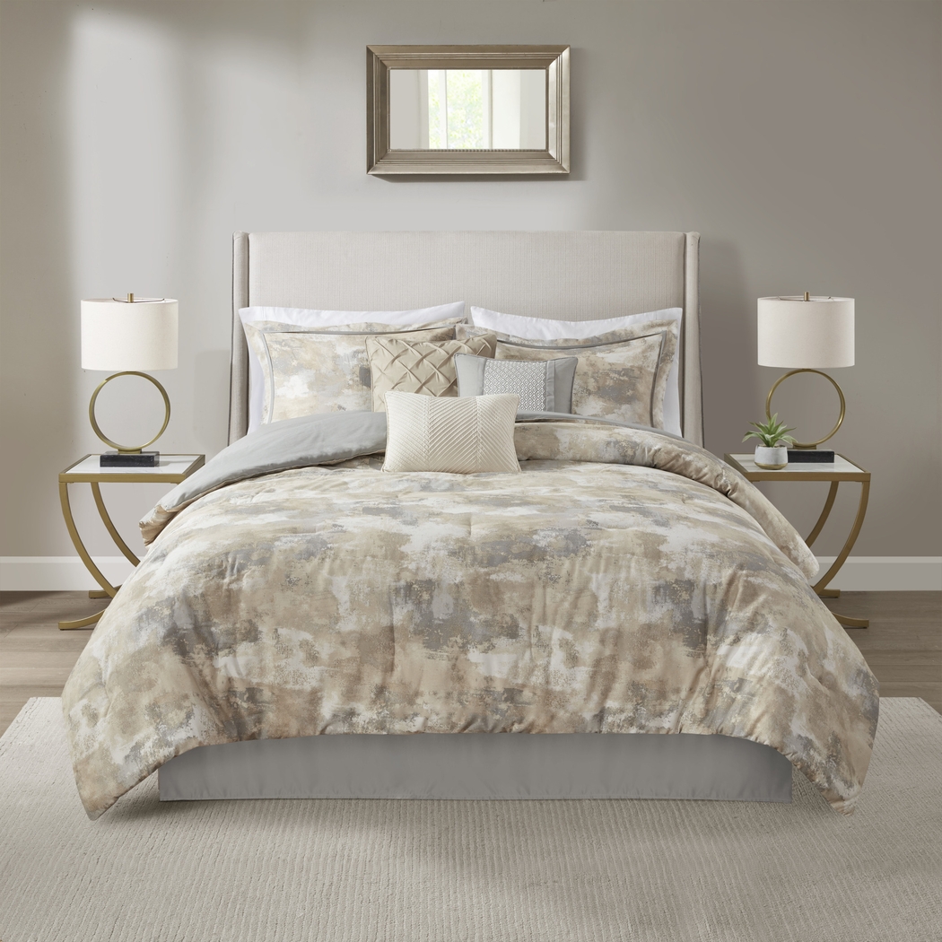 Sophora Gray 7 Pc King Comforter Set - Thumbnail - Image 3
