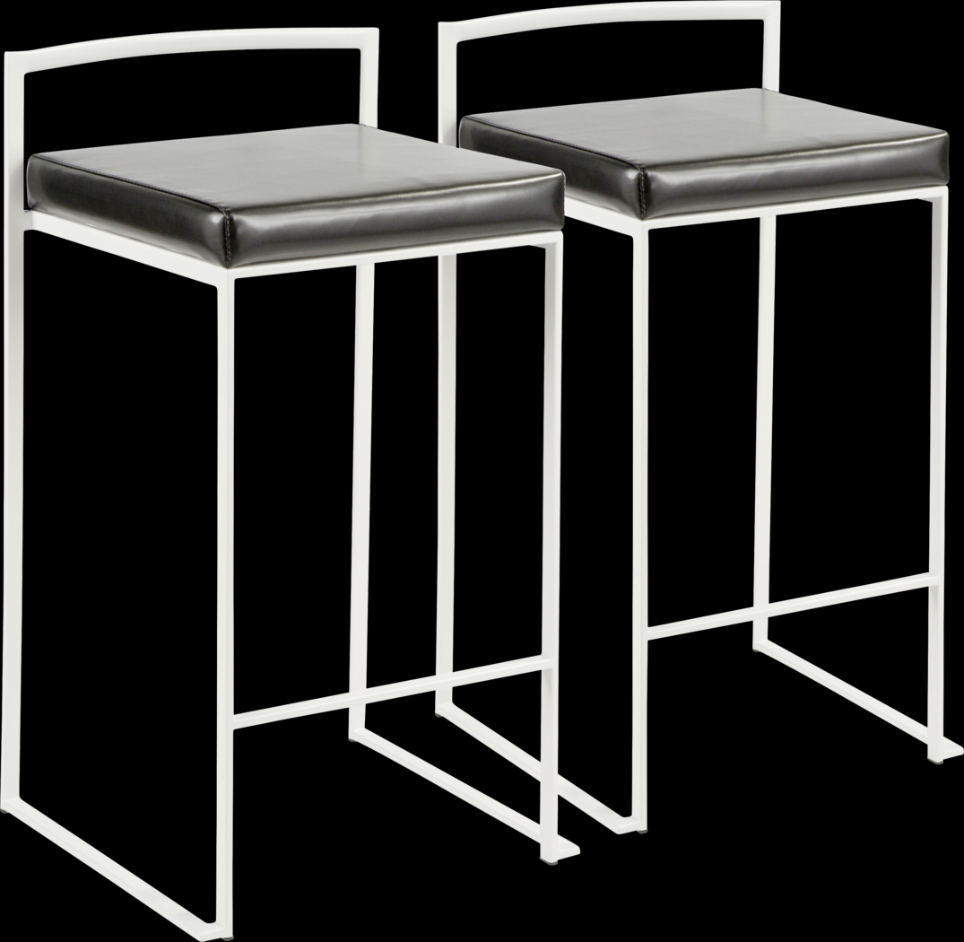 Sora Black Counter Height Stool (Set of 2) - Thumbnail - Image 1