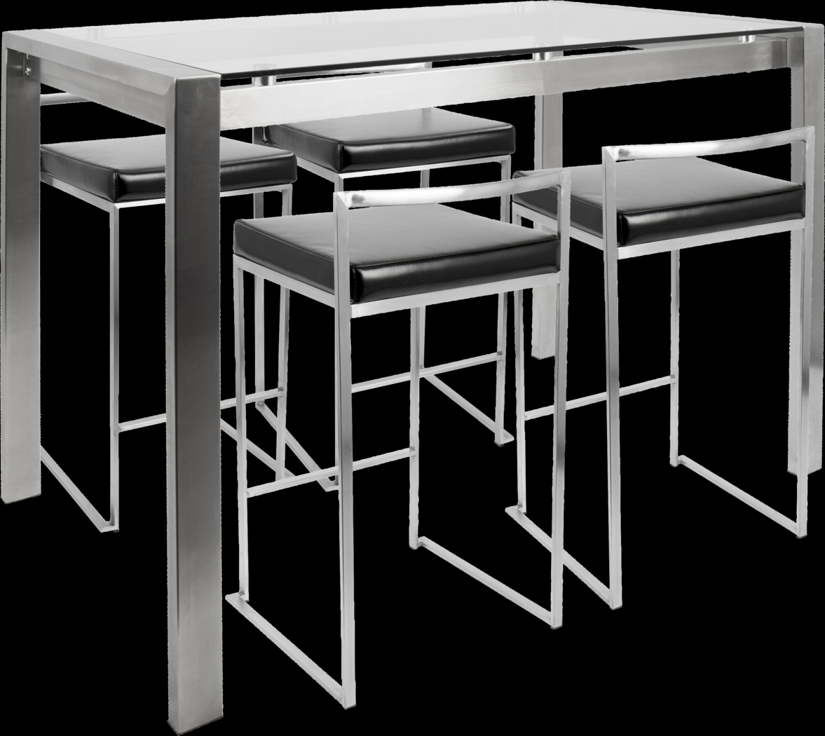 Sora Black Counter Height Table Set - Thumbnail - Image 1