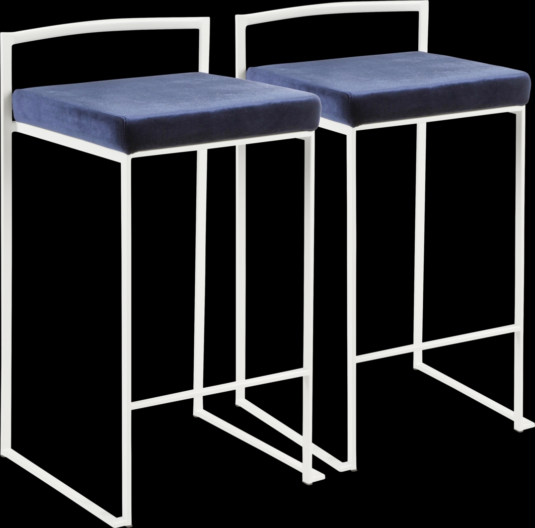 Sora Blue Counter Height Stool (Set of 2) - Thumbnail - Image 1