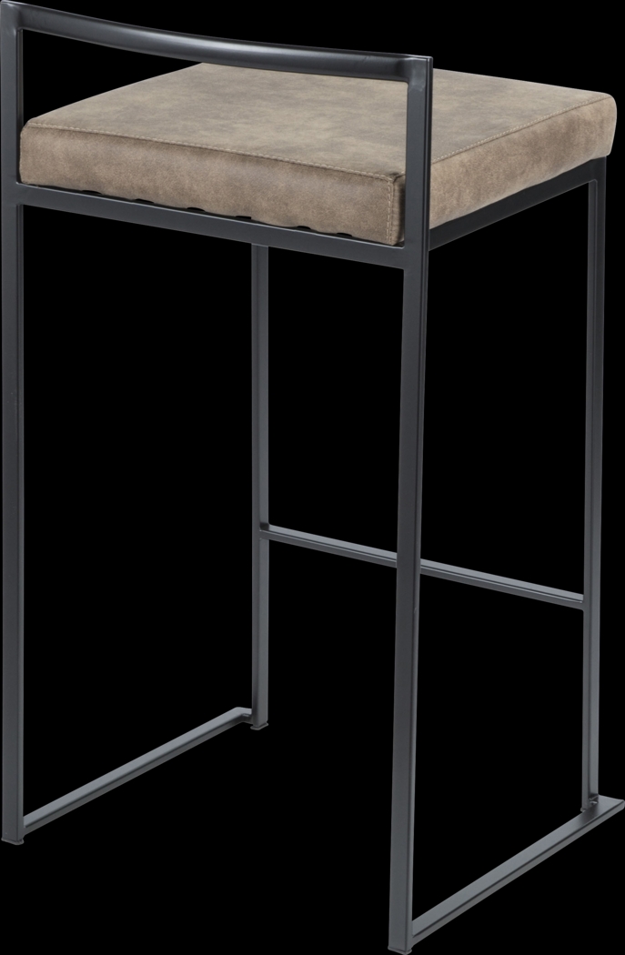 Sora Brown Chrome Counter Height Stool (Set of 2) - Thumbnail - Image 2