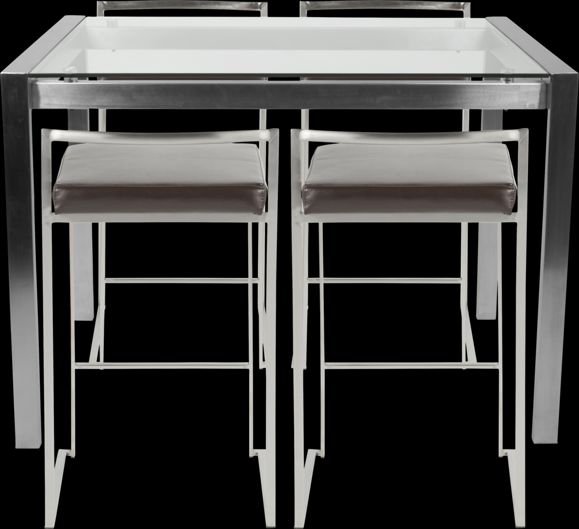 Sora Brown Counter Height Table Set - Thumbnail - Image 2