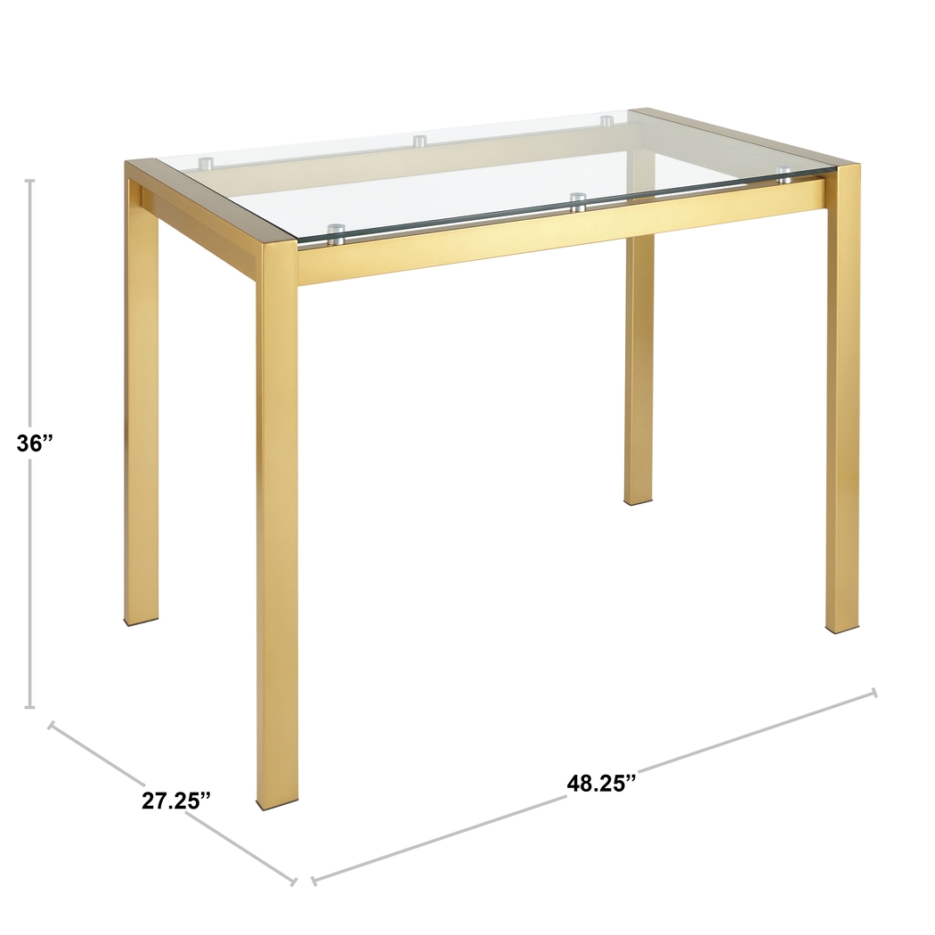 Sora Gold Counter Height Dining Table - Thumbnail - Image 2
