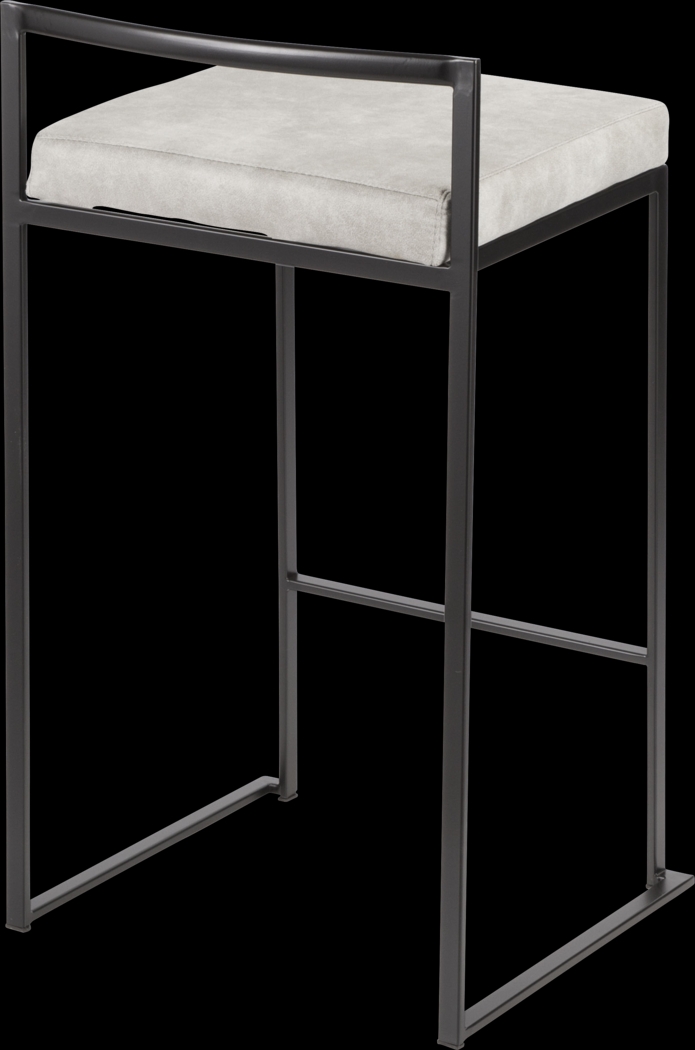 Sora Gray Chrome Counter Height Stool (Set of 2) - Thumbnail - Image 2