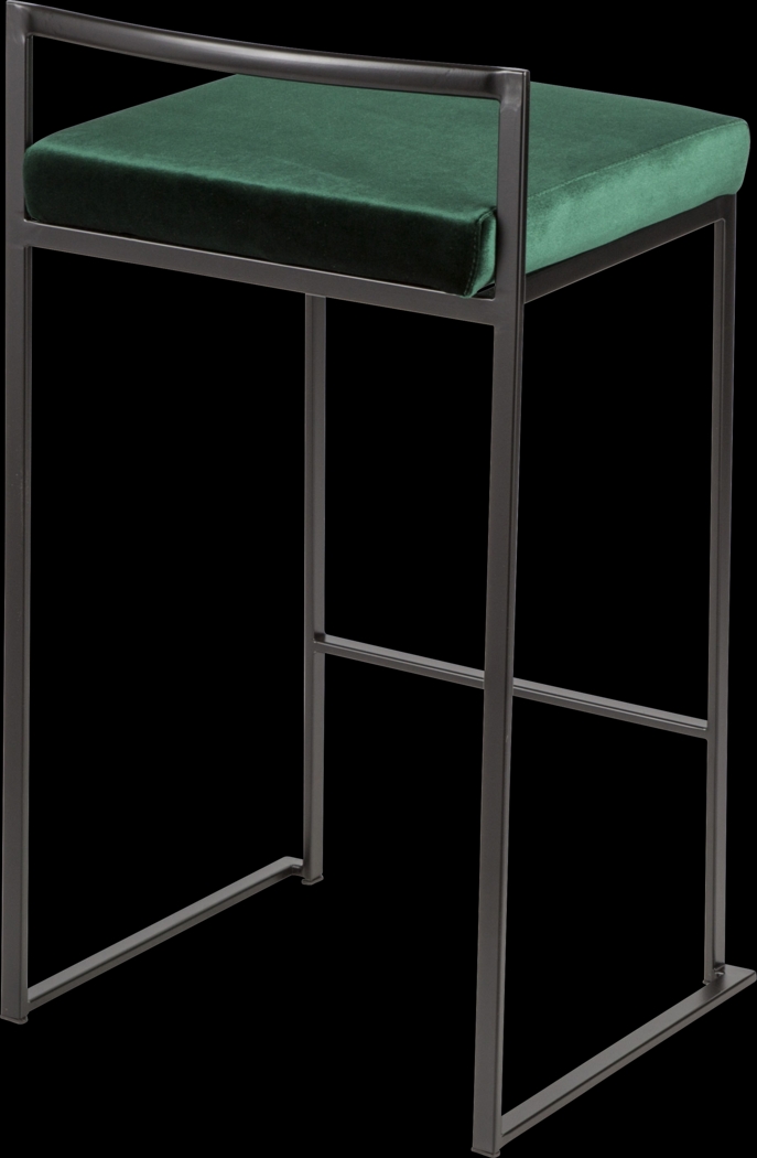 Sora Green Chrome Counter Height Stool (Set of 2) - Thumbnail - Image 2