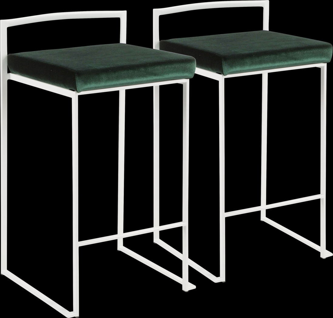 Sora Green Counter Height Stool (Set of 2) - Thumbnail - Image 1