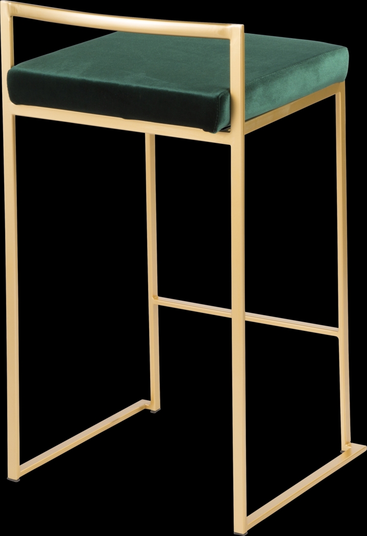 Sora Green Gold Counter Height Stool (Set of 2) - Thumbnail - Image 2