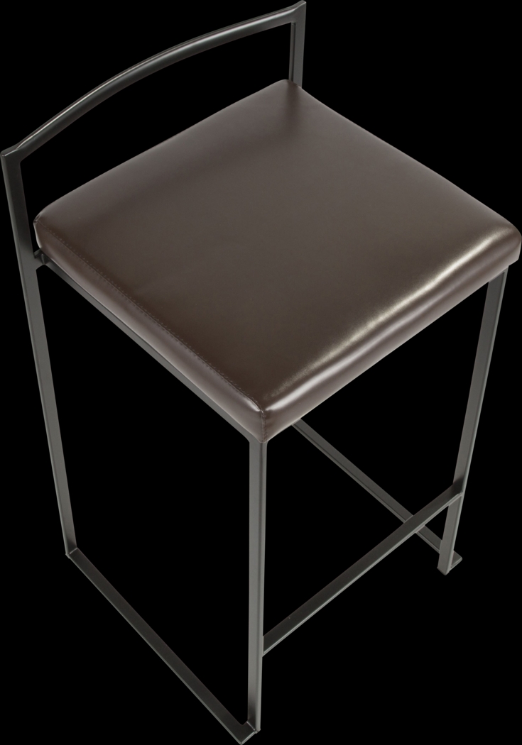 Sora II Brown Counter Height Stool, Set of 3 - Thumbnail - Image 11