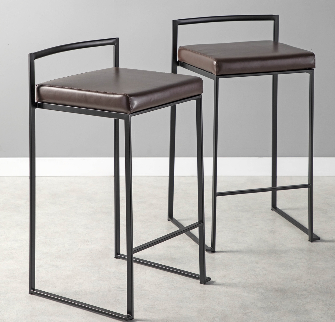 Sora II Brown Counter Height Stool, Set of 3 - Thumbnail - Image 3