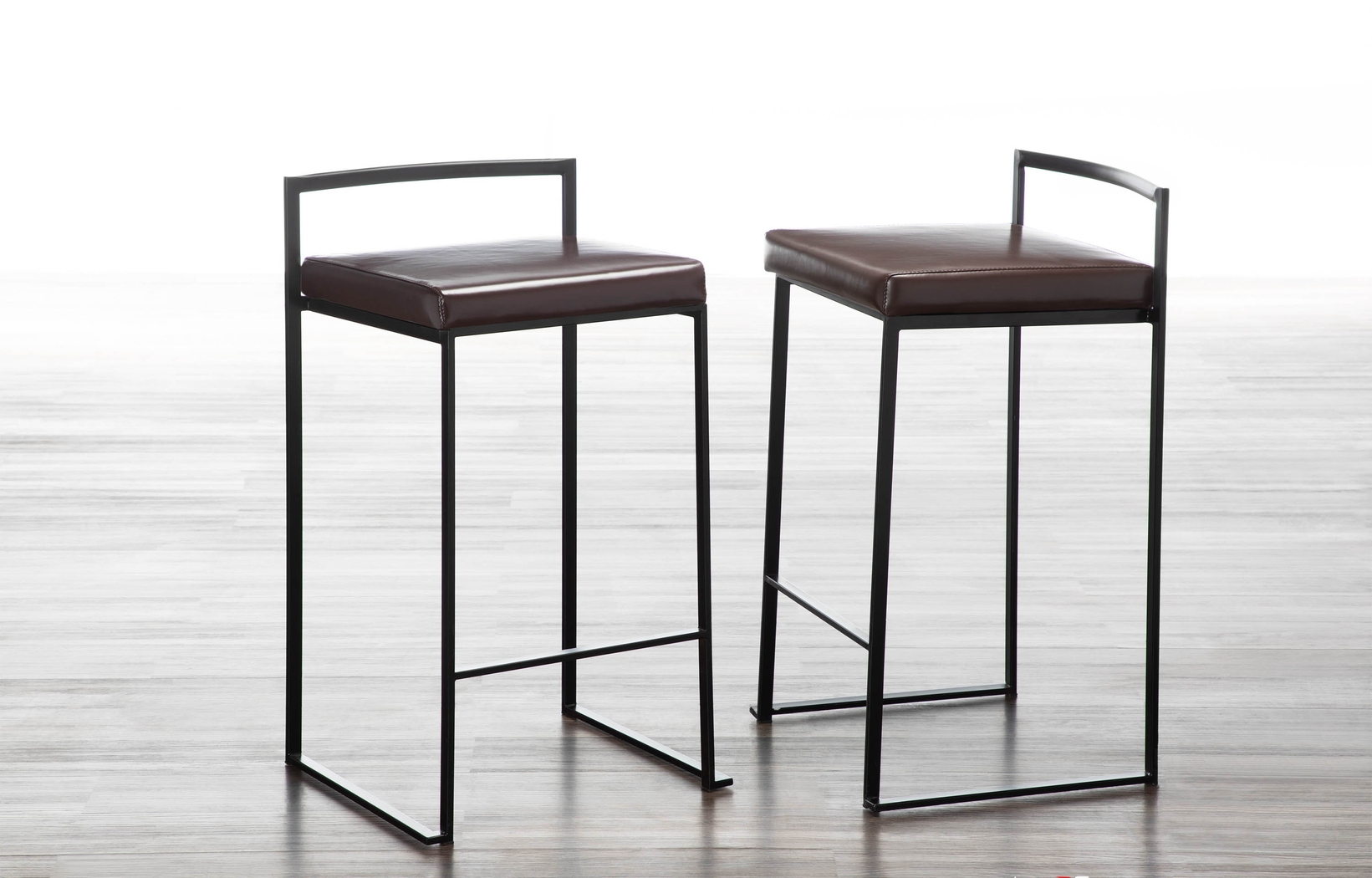 Sora II Brown Counter Height Stool, Set of 3 - Thumbnail - Image 4