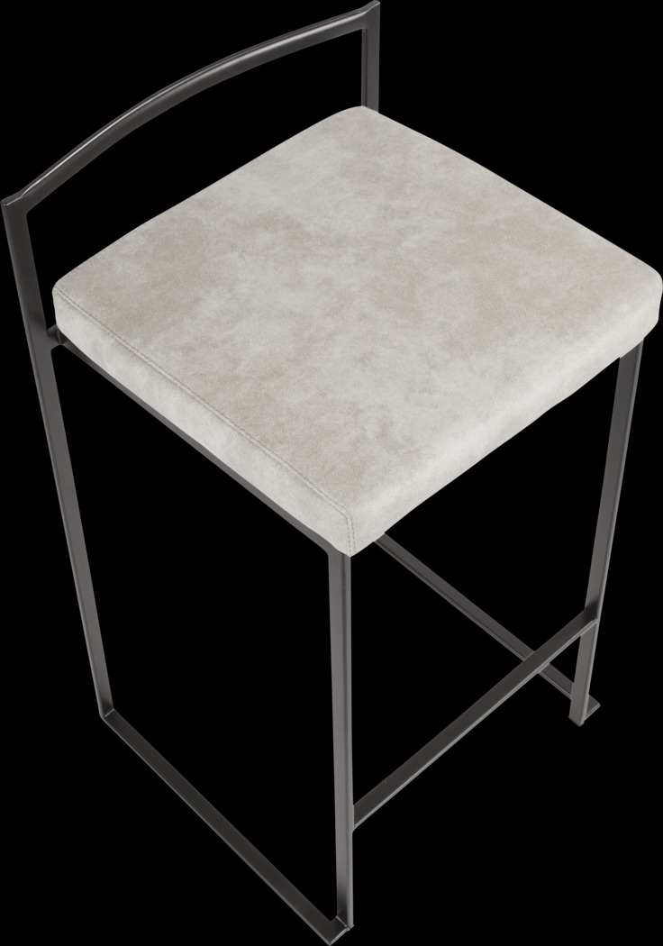 Sora II Gray Counter Height Stool, Set of 3 - Thumbnail - Image 10
