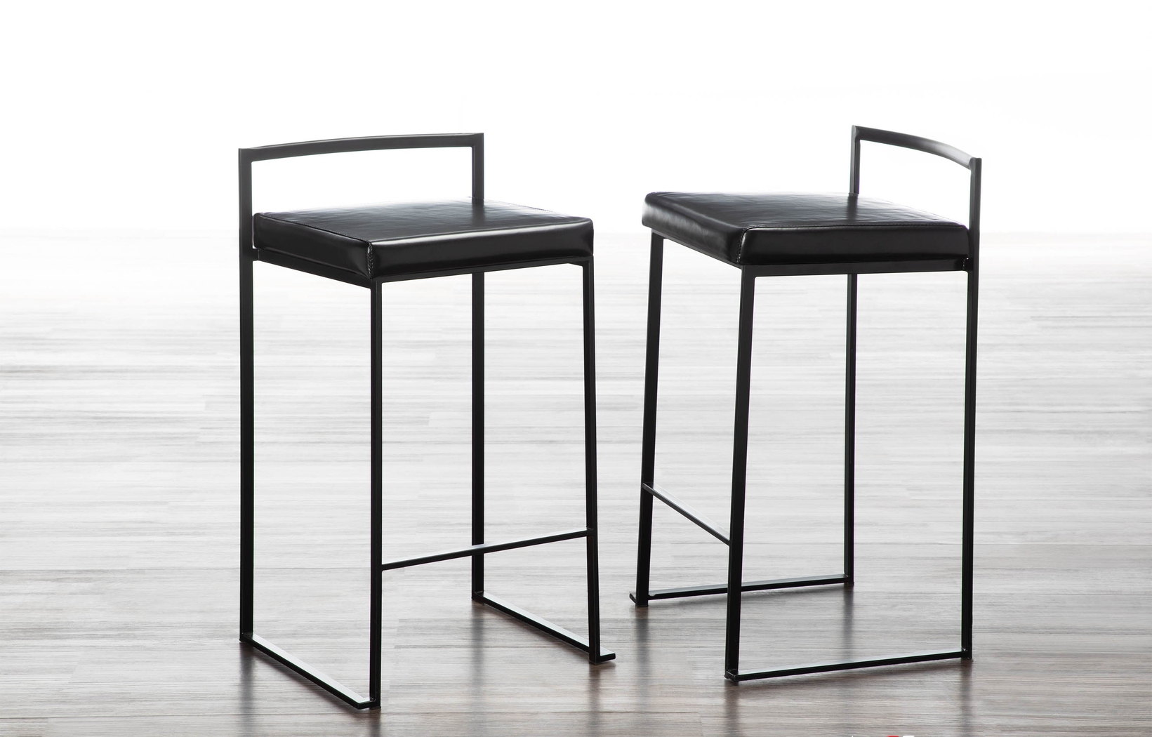 Sora III Black Chrome Counter Height Stool, Set of 3 - Thumbnail - Image 3