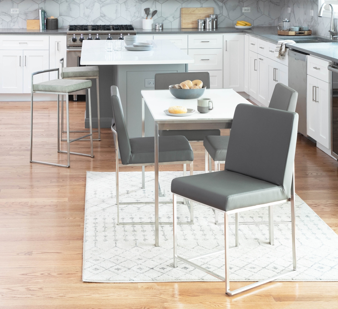 Sora III Gray Counter Height Stool, Set of 3 - Thumbnail - Image 5