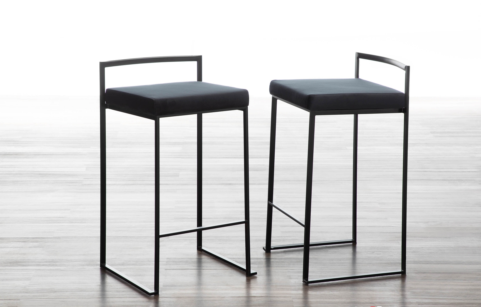 Sora IV Black Black Counter Height Stool, Set of 3 - Thumbnail - Image 3