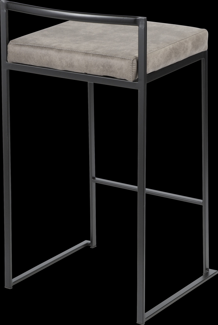 Sora Stone Chrome Counter Height Stool (Set of 2) - Thumbnail - Image 2