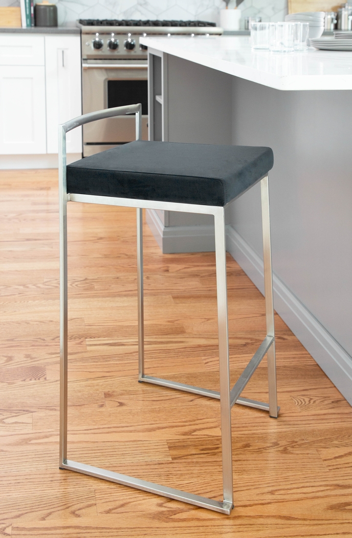 Sora V Black Counter Height Stool, Set of 3 - Thumbnail - Image 3