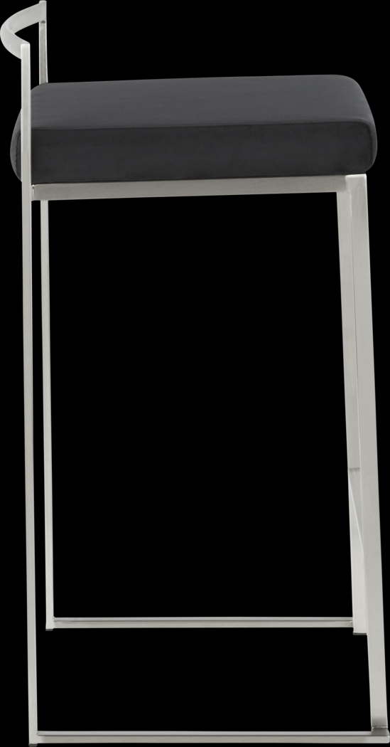 Sora V Black Counter Height Stool, Set of 3 - Thumbnail - Image 6